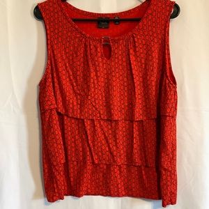 Rafaela, Petite/Large, Red and Black Sleeveless Top